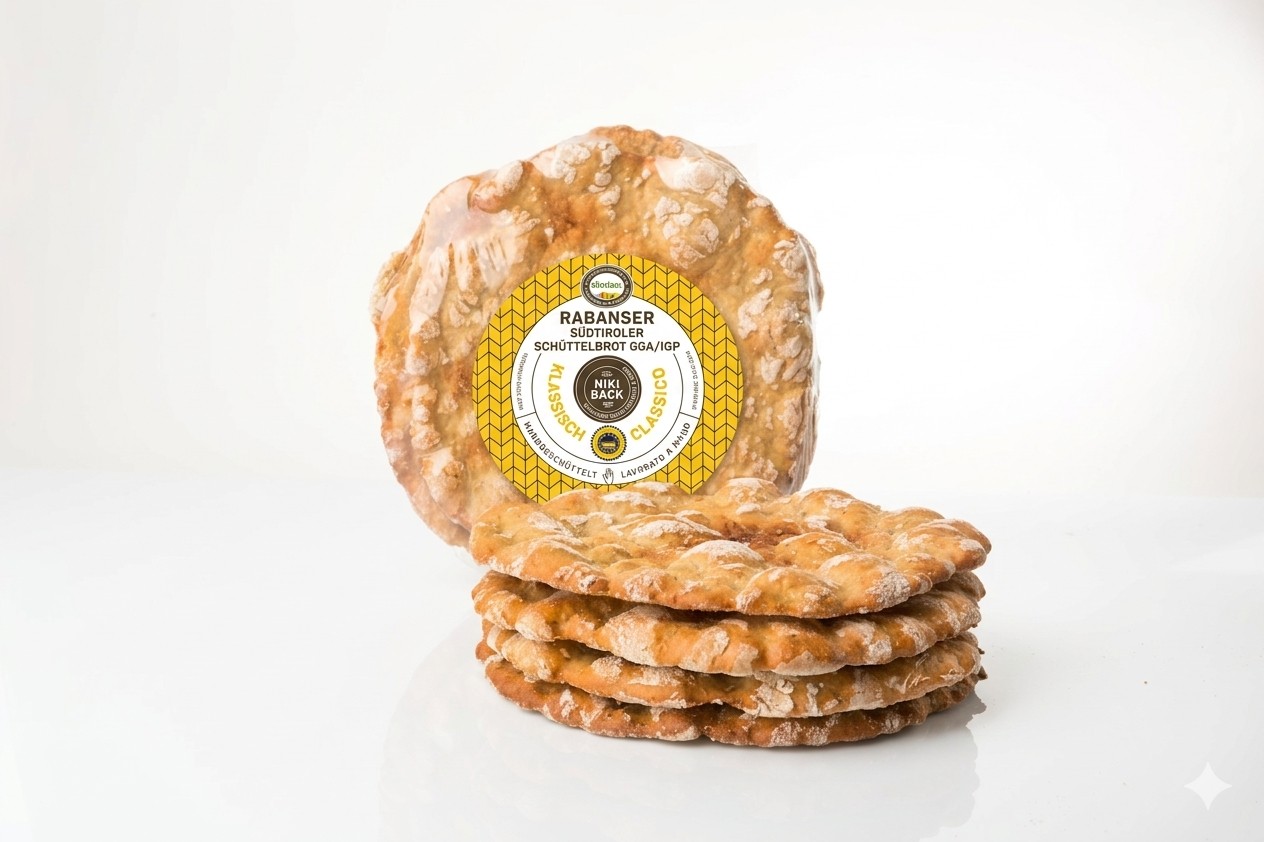 Original Südtiroler Schüttelbrot g.g.a. von Rabanser Niki Back – große Packung, traditionell handgeschüttelt und knusprig