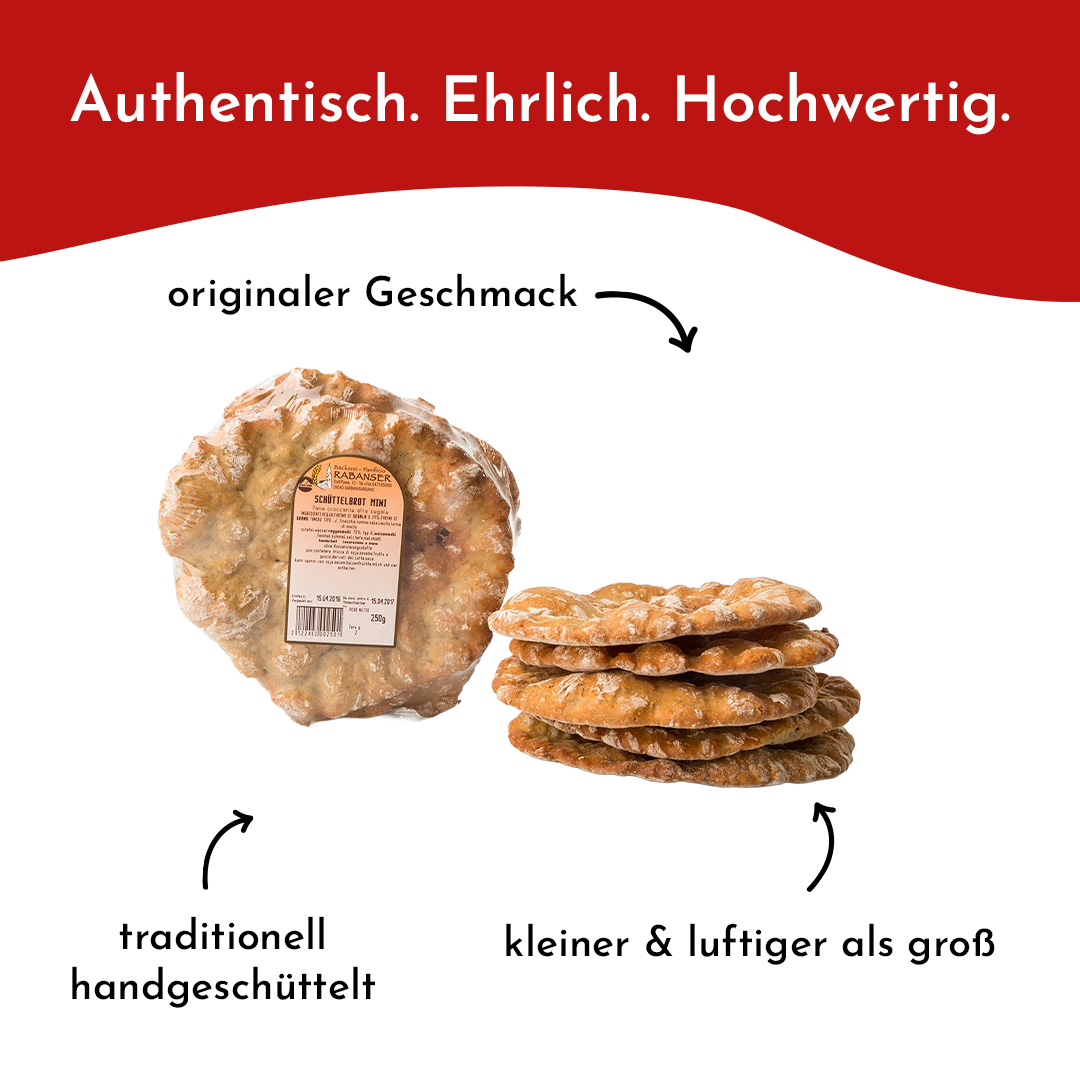 Originales Schüttelbrot g.g.A. aus Südtirol der Bäckerei Niki-Back-Rabanser online bestellen.