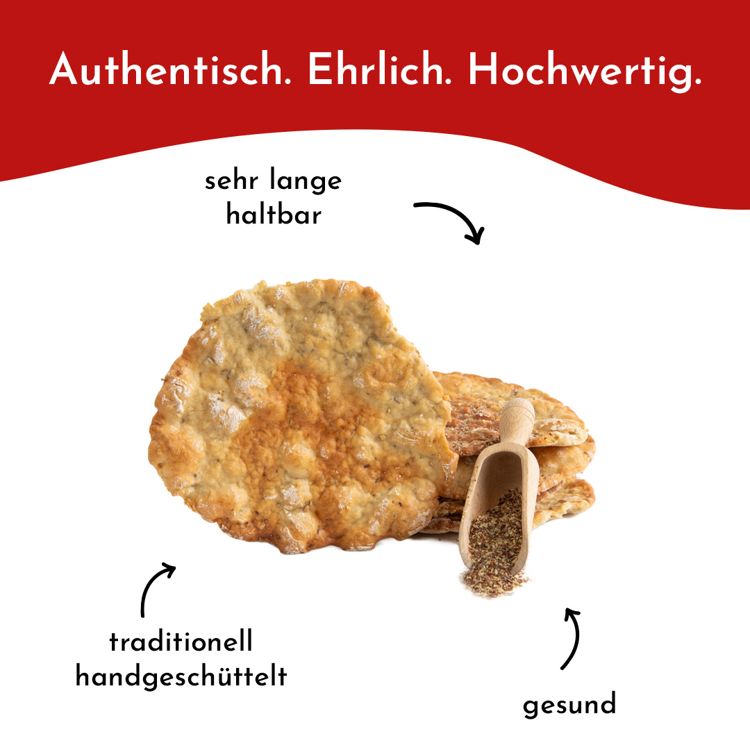 Schüttelbrot con farina di semi di lino