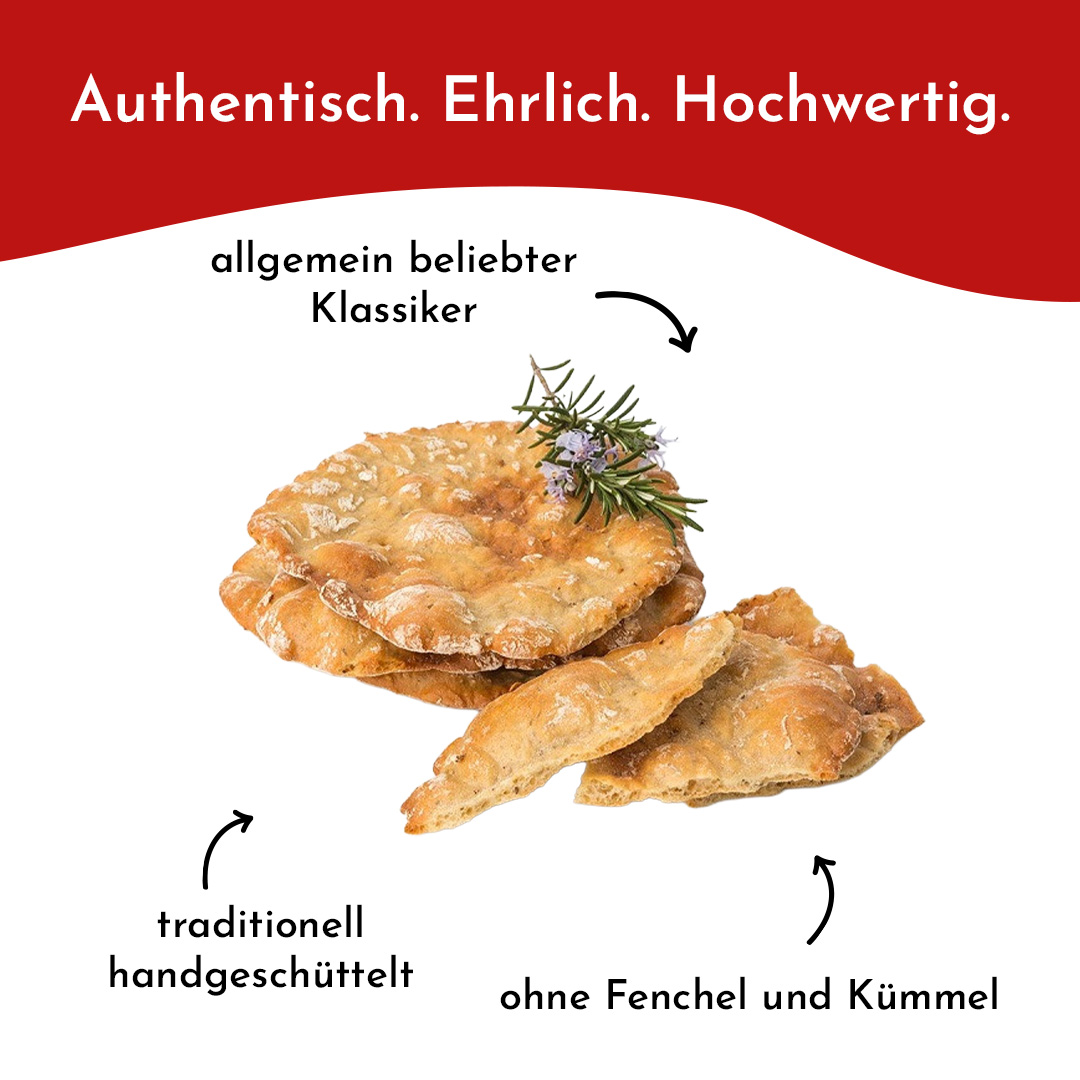 Knuspriges Schüttelbrot von Niki-Back. Bestes Rabanser-Schüttelbrot.